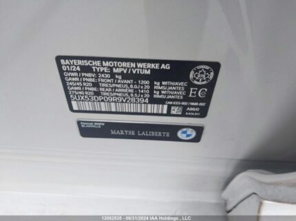 5UX53DP09R9V28394 2024 BMW