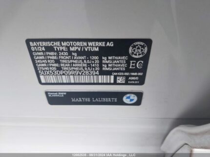 5UX53DP09R9V28394 2024 BMW