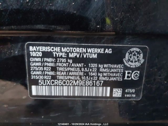 5UXCR6C02M9E86167 2021 BMW