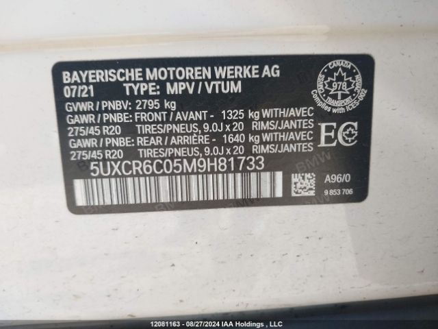 5UXCR6C05M9h81733 2021 BMW