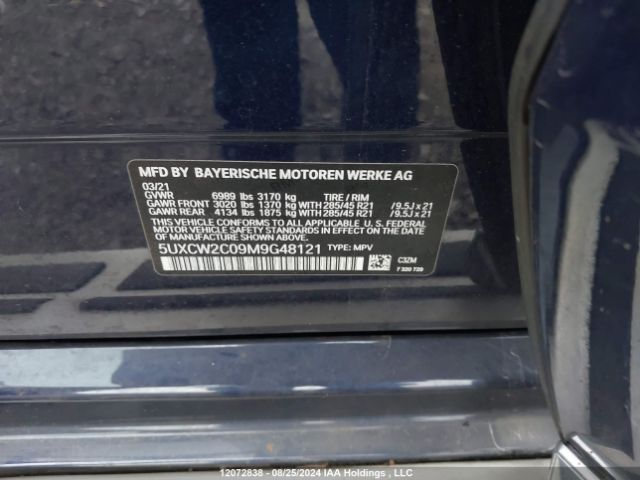 5UXCW2C09M9G48121 2021 BMW