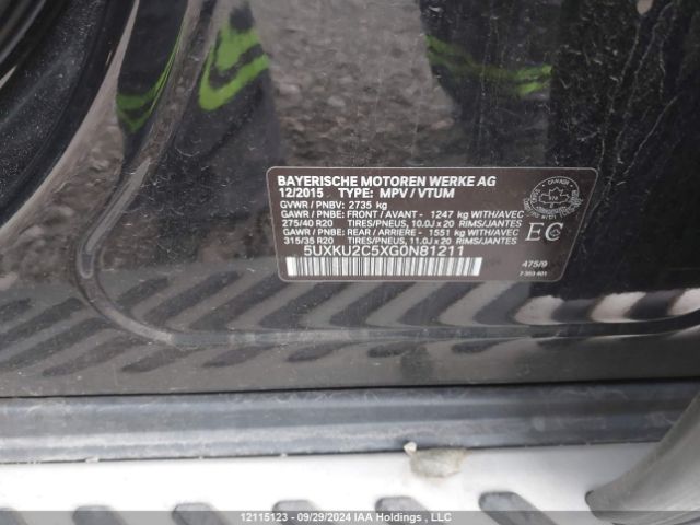 5UXKU2C5XG0N81211 2016 BMW