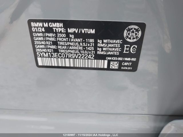 5YM13EC07R9v22242 2024 BMW