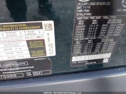 SALGS2SV6KA533246 2019 LAND ROVER