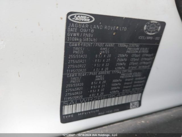 SALWR2RE9KA823946 2019 LAND ROVER