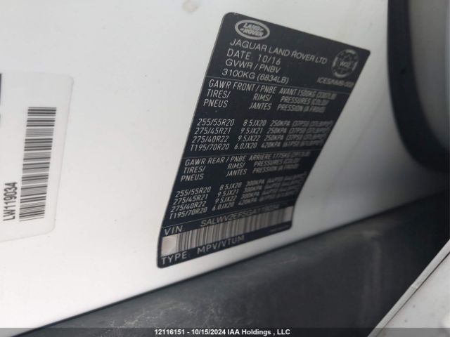 SALWV2EF5GA119034 2016 LAND ROVER