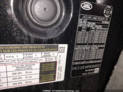 SALYJ2EX4PA364937 2023 LAND ROVER