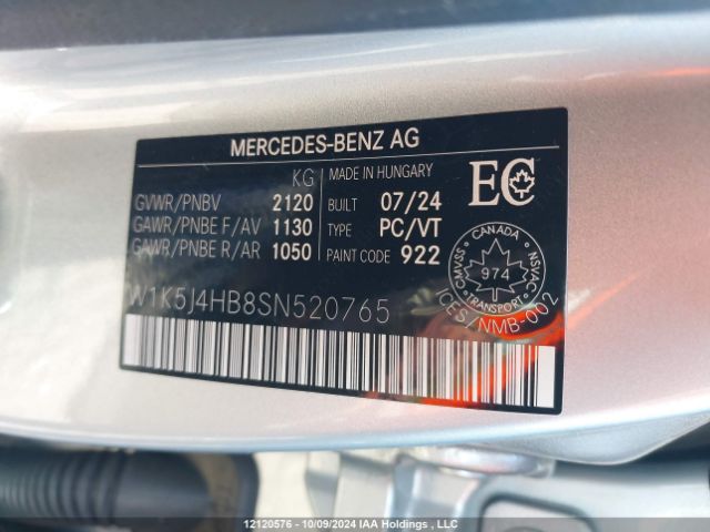 W1K5J4HB8SN520765 2025 MERCEDES-BENZ