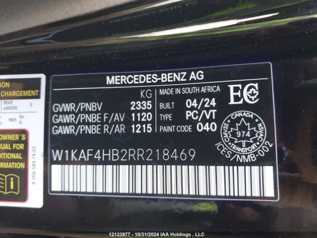 W1KAF4HB2RR218469 2024 MERCEDES-BENZ
