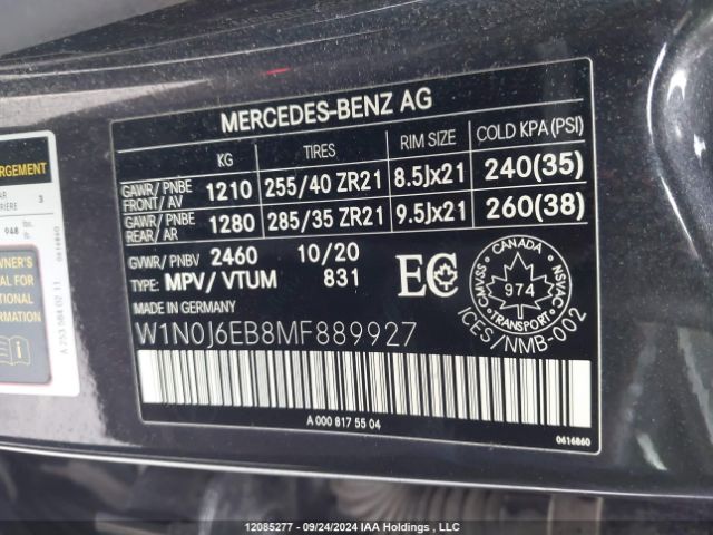 W1N0J6EB8MF889927 2021 MERCEDES-BENZ