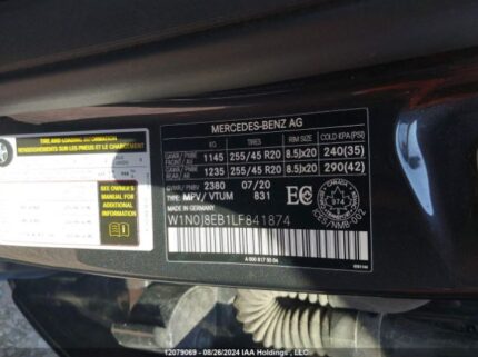 W1N0J8EB1LF841874 2020 MERCEDES-BENZ