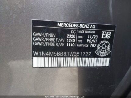 W1N4M5BB8RW351727 2024 MERCEDES-BENZ