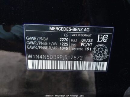 W1N4N5DB9PJ517872 2023 MERCEDES-BENZ