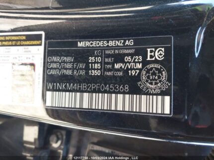 W1NKM4HB2PF045368 2023 MERCEDES-BENZ