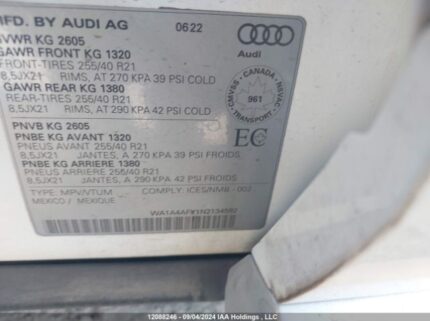 WA1A4AFY1N2134582 2022 AUDI