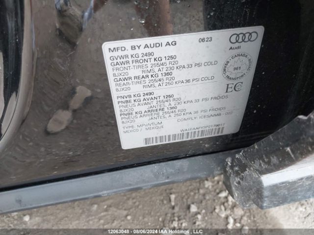 WA1EAAFY3P2179617 2023 AUDI
