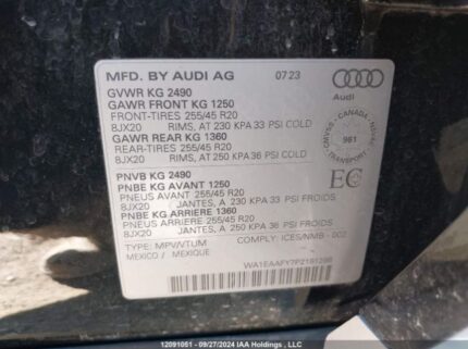 WA1EAAFY7P2191298 2023 AUDI