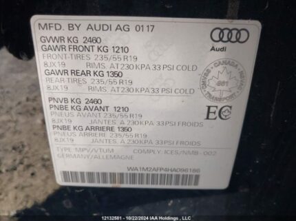 WA1M2AFP4HA096186 2017 AUDI