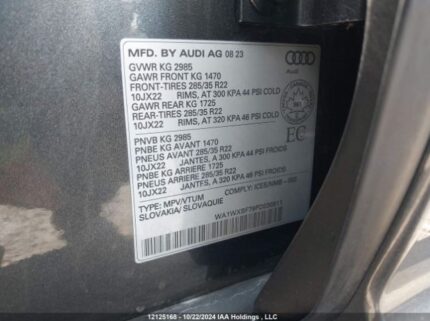 WA1WXBF79PD030911 2023 AUDI