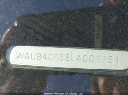 WAUB4CF58LA003791 2020 AUDI