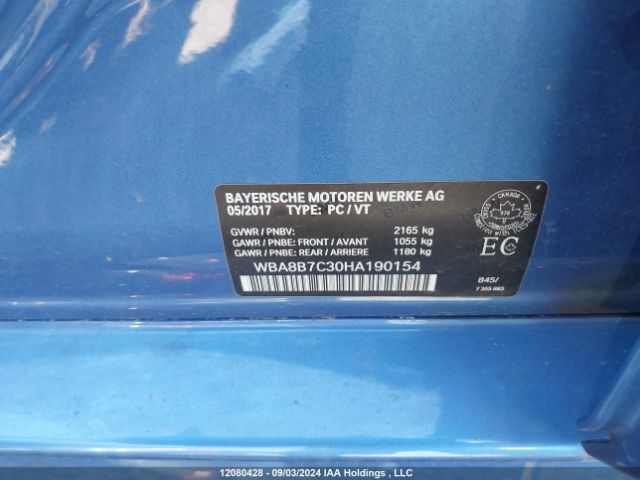 WBA8B7C30HA190154 2017 BMW