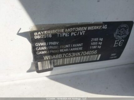 WBA8B7C53HK704056 2017 BMW