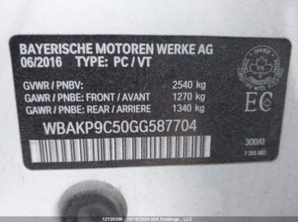 WBAKP9C50GG587704 2016 BMW