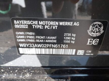 WBY33AW02PFN61761 2023 BMW