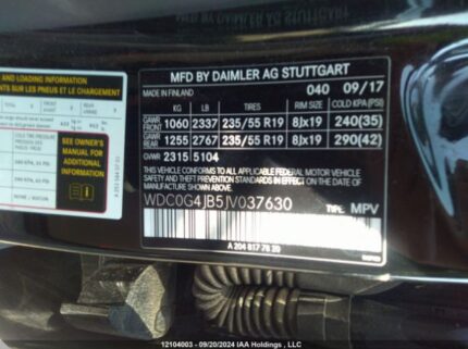 WDC0G4JB5JV037630 2018 MERCEDES-BENZ