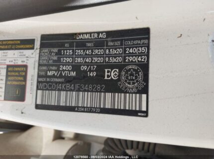 WDC0J4KB4JF348282 2018 MERCEDES-BENZ