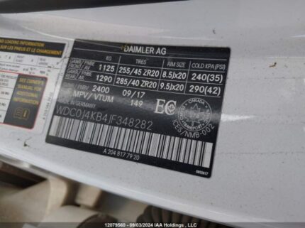 WDC0J4KB4JF348282 2018 MERCEDES-BENZ