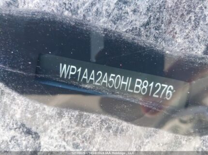 WP1AA2A50HLB81276 2017 PORSCHE