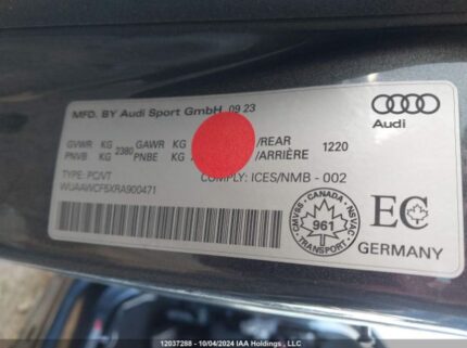 WUAAWCF5XRA900471 2024 AUDI