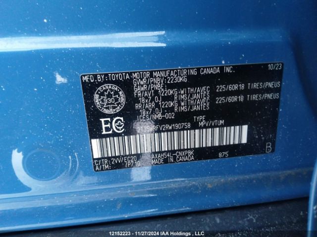 2T35WRFV2RW190758 2024 TOYOTA