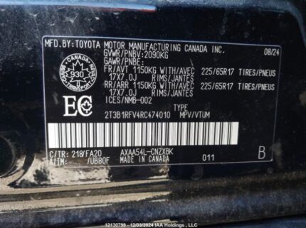 2T3B1RFV4RC474010 2024 TOYOTA