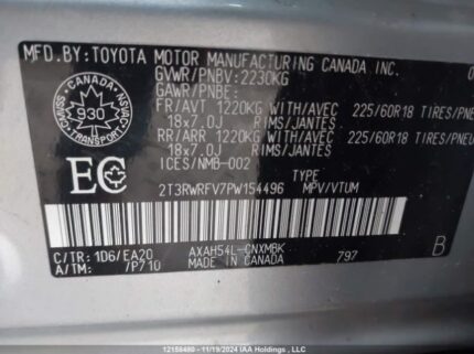 2T3RWRFV7PW154496 2023 TOYOTA