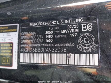 4JGFD6BB0PA932098 2023 MERCEDES-BENZ