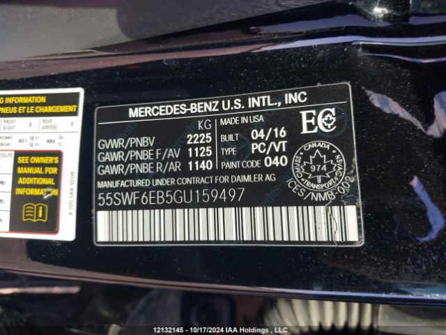 55SWF6EB5GU159497 2016 MERCEDES-BENZ