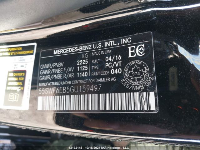 55SWF6EB5GU159497 2016 MERCEDES-BENZ