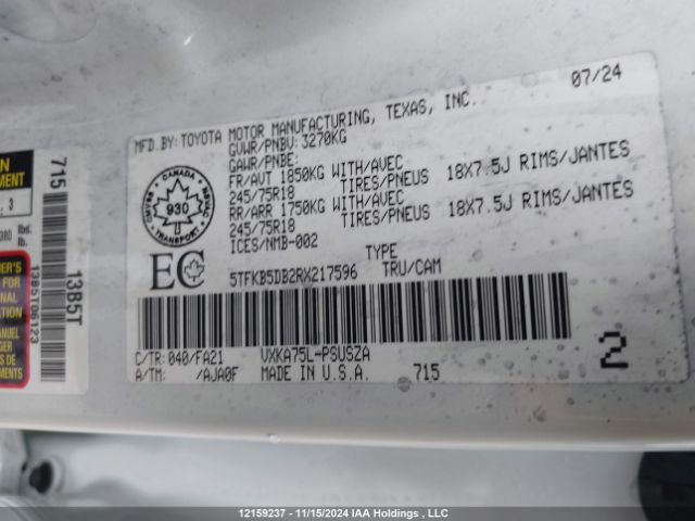5TFKB5DB2RX217596 2024 TOYOTA