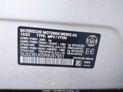 5UX23EU05R9u97951 2024 BMW