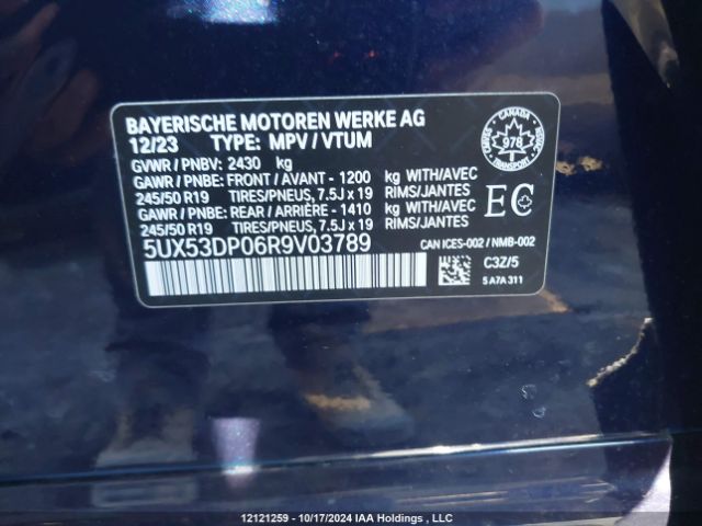 5UX53DP06R9v03789 2024 BMW