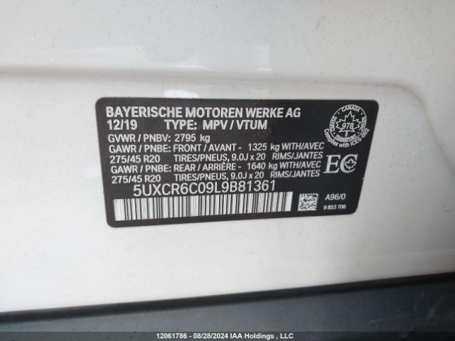 5UXCR6C09L9b81361 2020 BMW