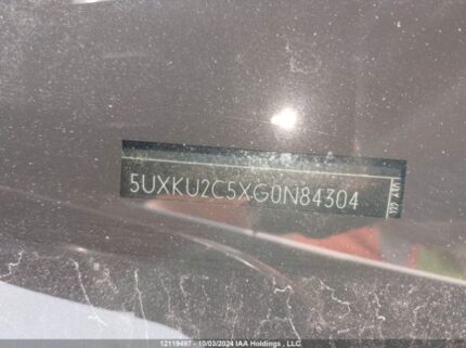 5UXKU2C5XG0N84304 2016 BMW