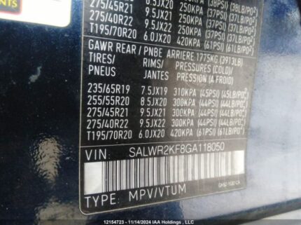 SALWR2KF8GA118050 2016 LAND ROVER