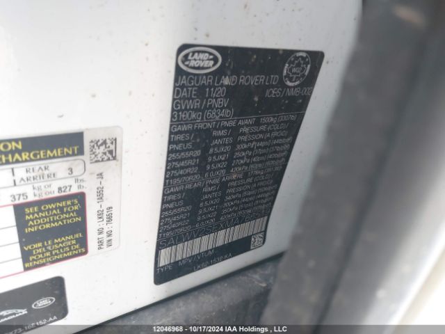 SALWV2SEXMA766519 2021 LAND ROVER