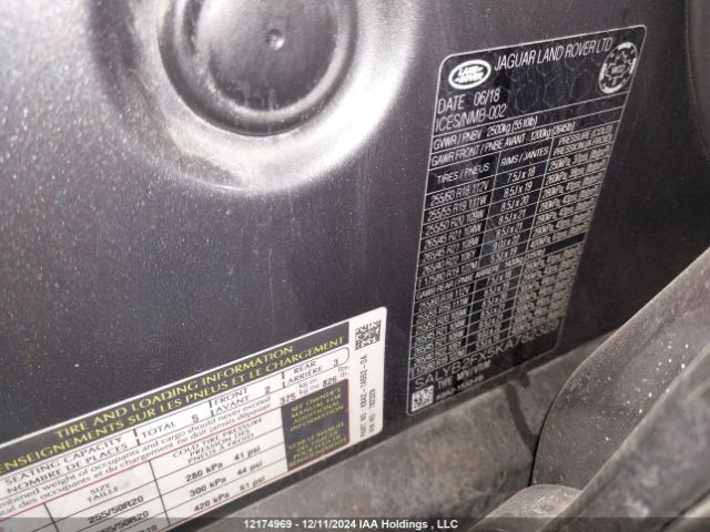 SALYB2FX5KA782329 2019 LAND ROVER