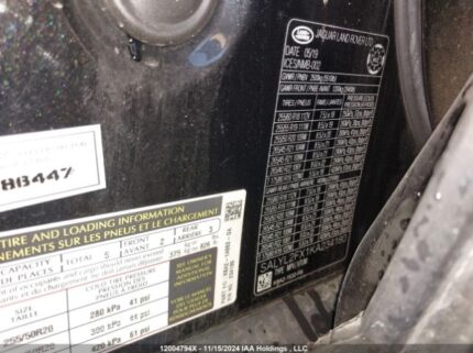 SALYL2FX1KA234180 2019 LAND ROVER