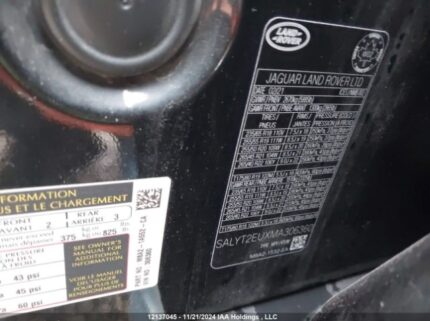 SALYT2EUXMA306360 2021 LAND ROVER
