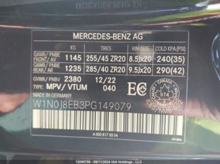 W1N0J8EB3PG149079 2023 MERCEDES-BENZ